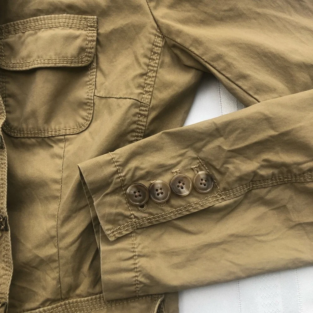 J. Crew khaki blazer chino broken in classic twill jacket women’s size 4